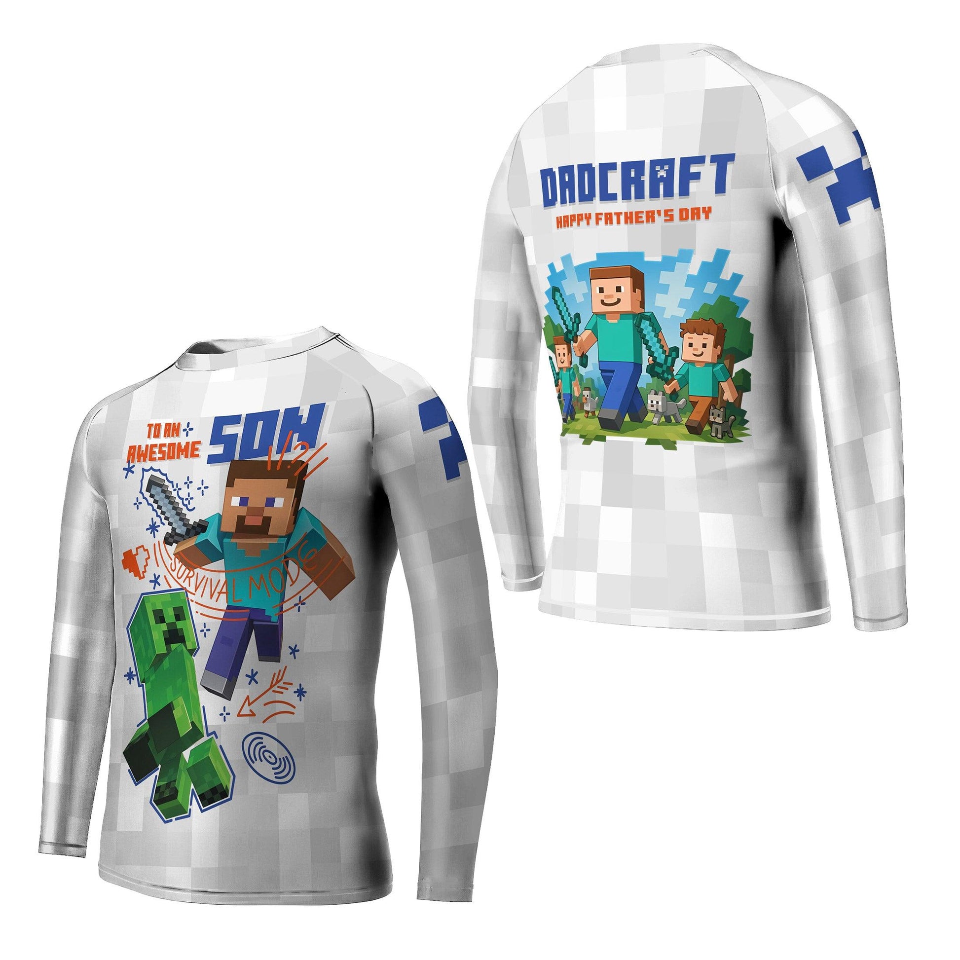 Dadcraft Happy Father's Day Kids Rash Guard