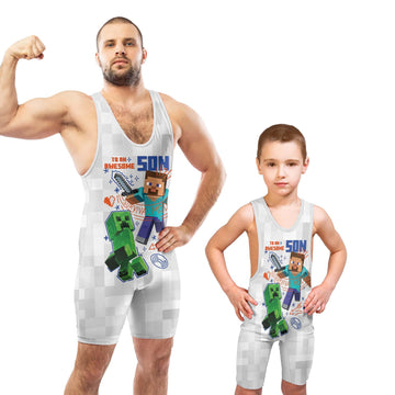 Dadcraft Happy Father's Day Wrestling Singlet