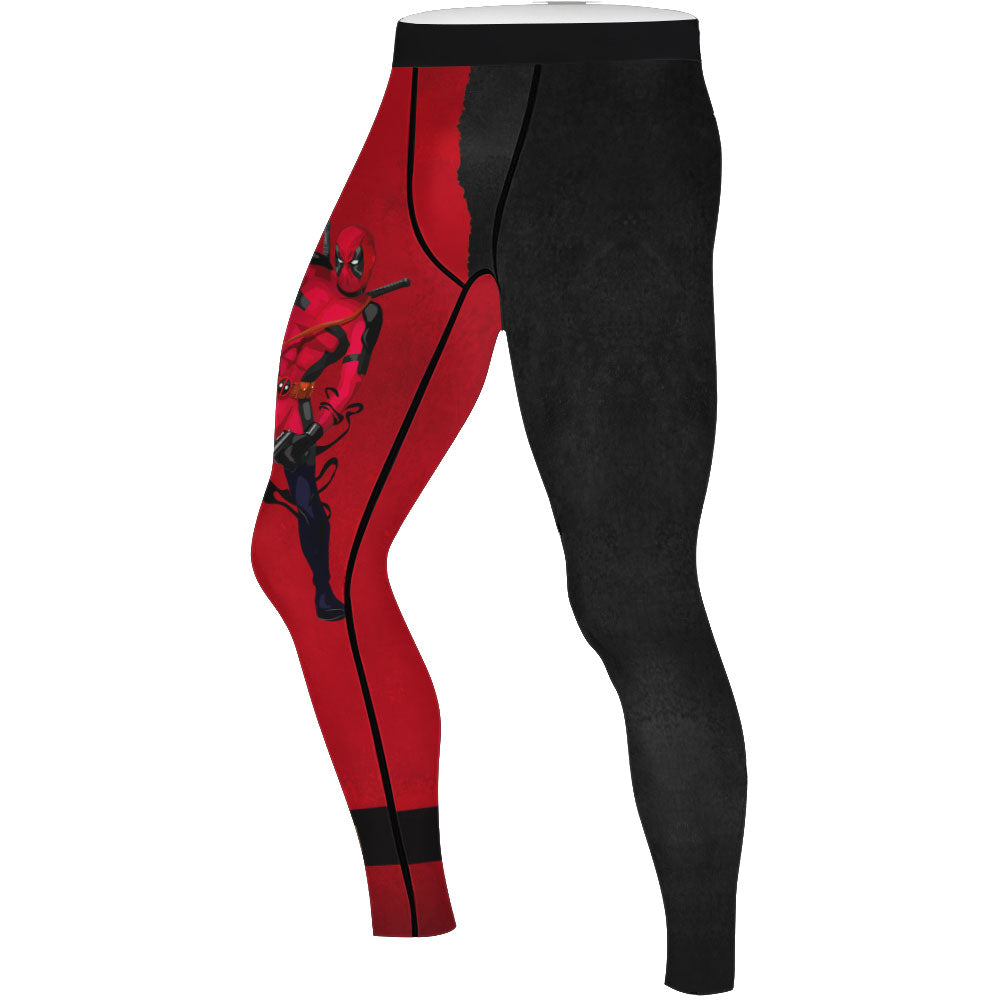 Deadpool And Venom Men s Compression Leggings Deadpool Yoga Tights