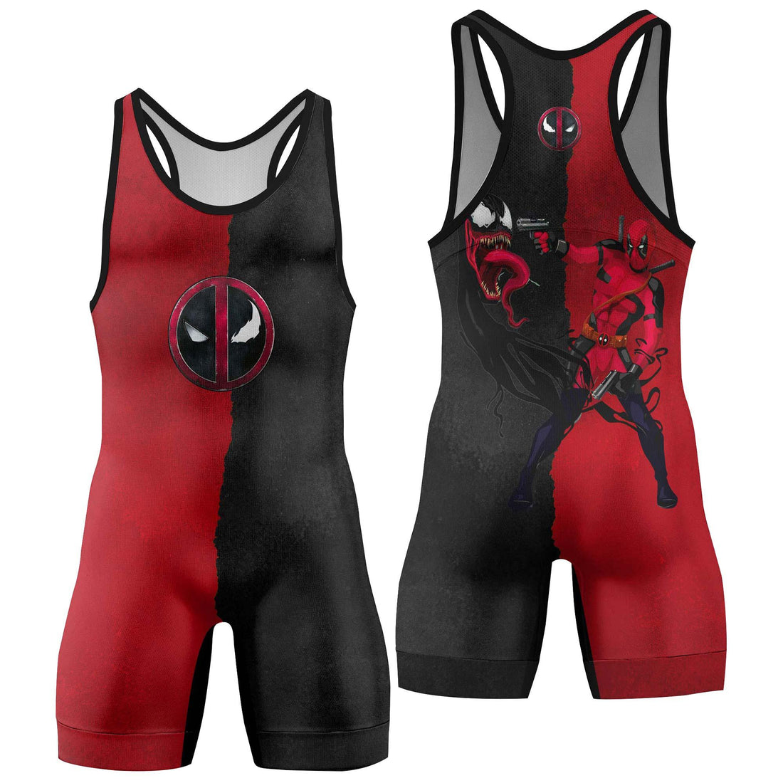 Deadpool And Venom Men's Wrestling Singlet