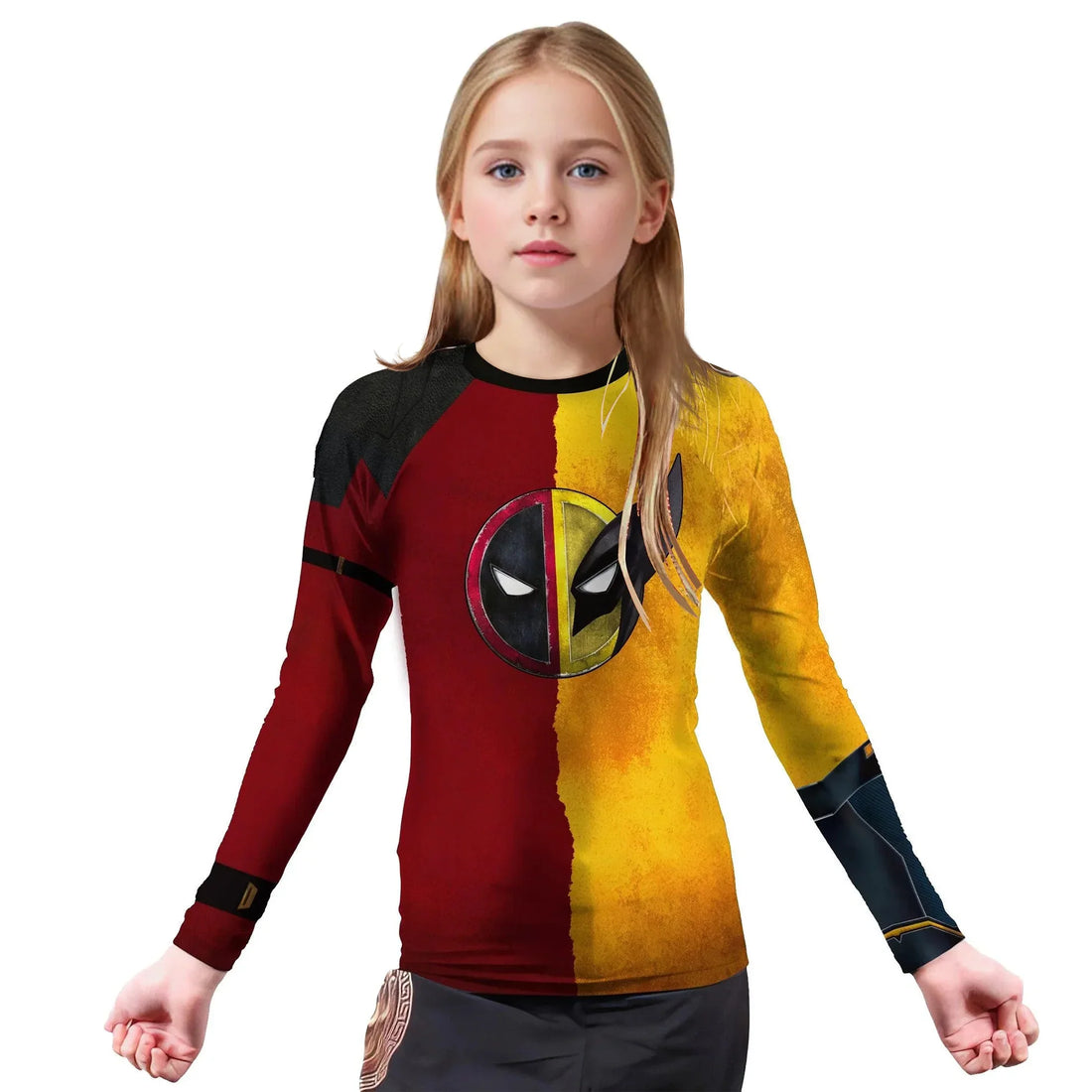 Deadpool And Wolverine Let Roll Together Kids Rash Guard