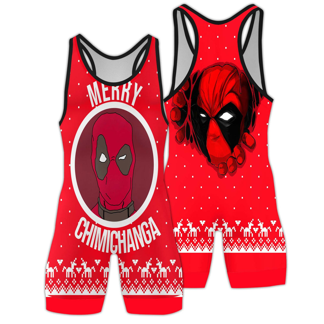 Deadpool Merry Chimichanga Men's Wrestling Singlet