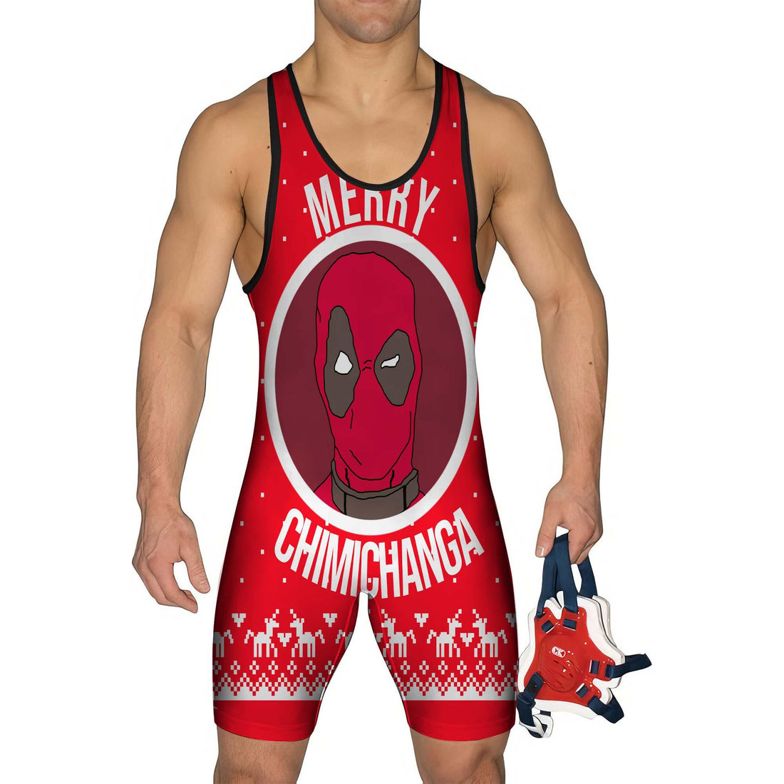 Deadpool Merry Chimichanga Men's Wrestling Singlet