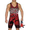 Deadpool Merry Christmas Men's Wrestling Singlet