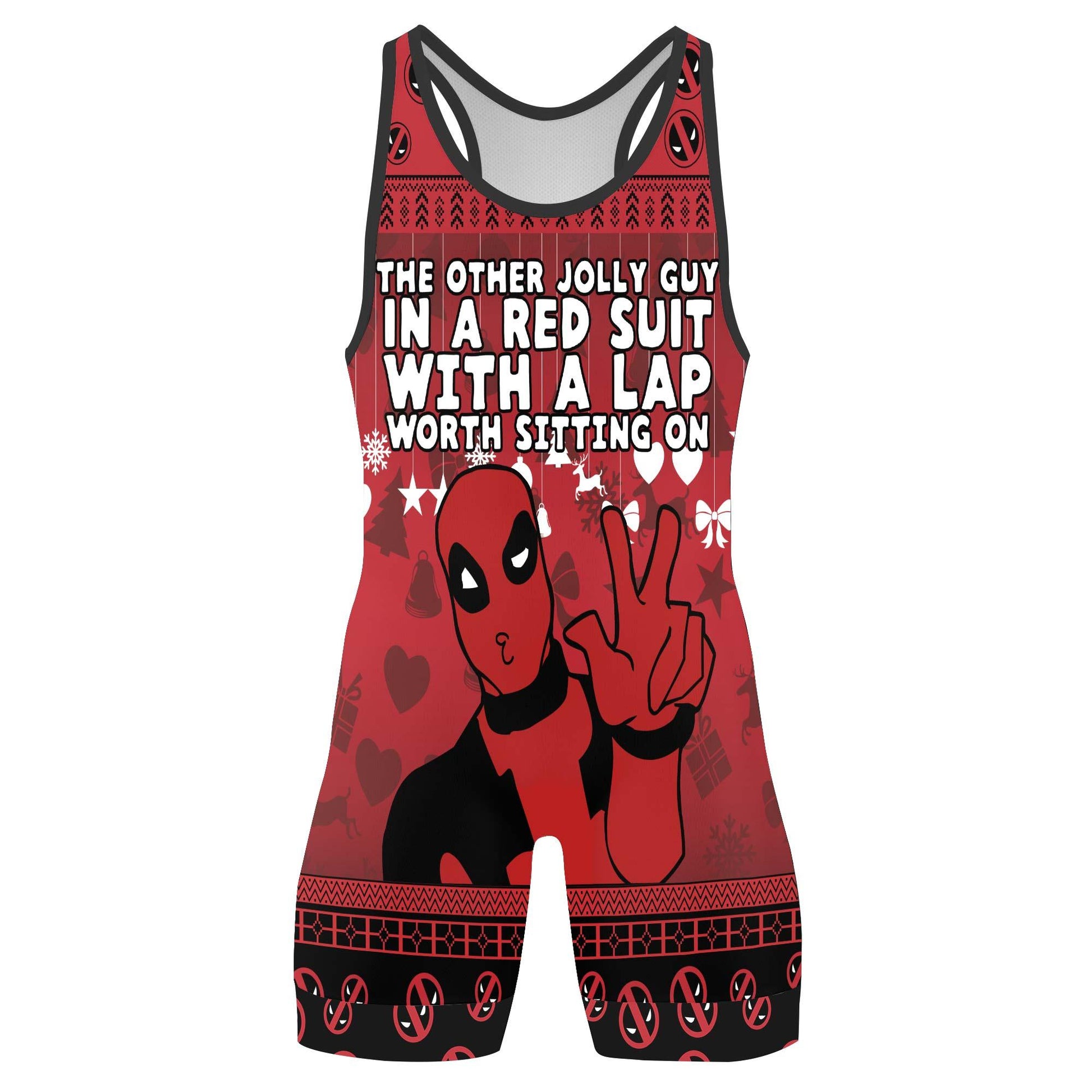 Deadpool Merry Christmas Men's Wrestling Singlet