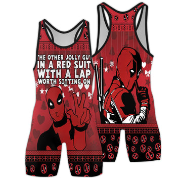 Deadpool Merry Christmas Men's Wrestling Singlet
