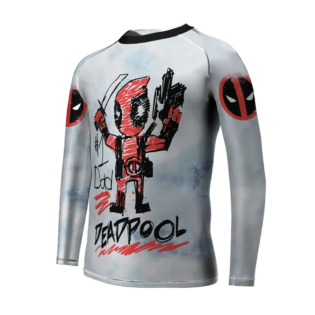 Deadpool Number 1 Dad Kids Rash Guard