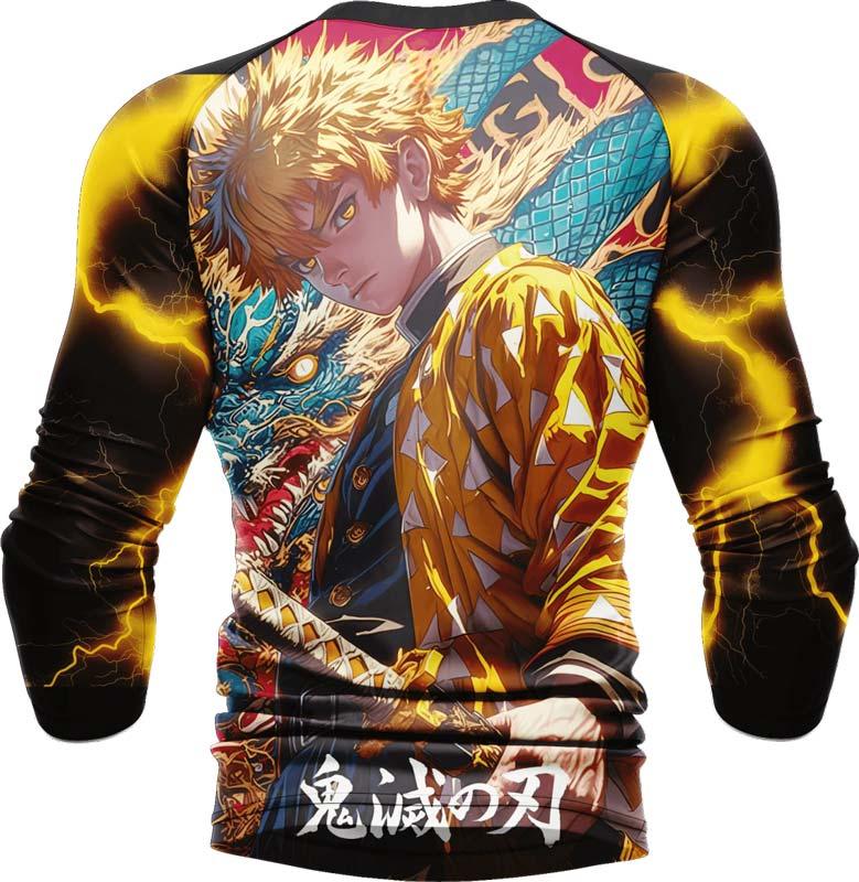 Demon Slayer Agatsuma Zenitsu Long Sleeve Rash Guard