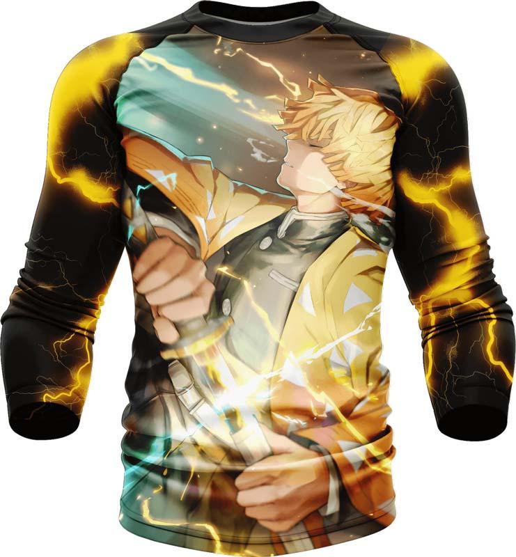 Demon Slayer Agatsuma Zenitsu Long Sleeve Rash Guard