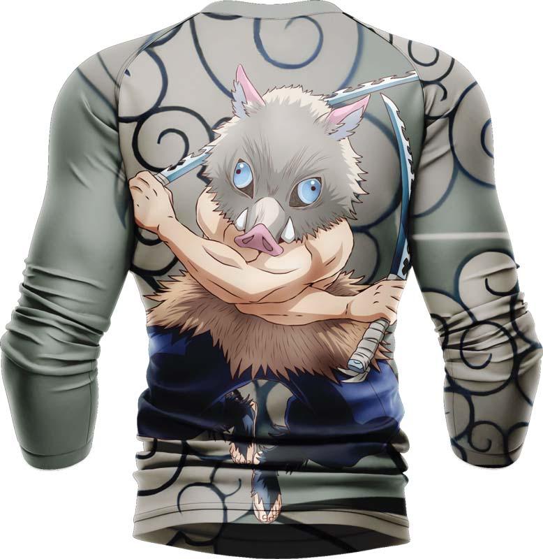 Demon Slayer Inosuke Beast Breathing Long Sleeve Rash Guard