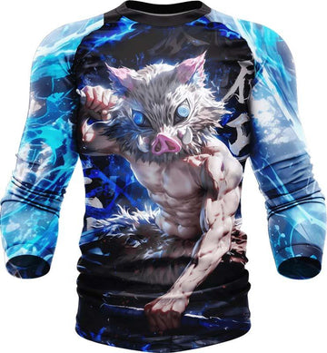 Demon Slayer Inosuke Long Sleeve Rash Guard