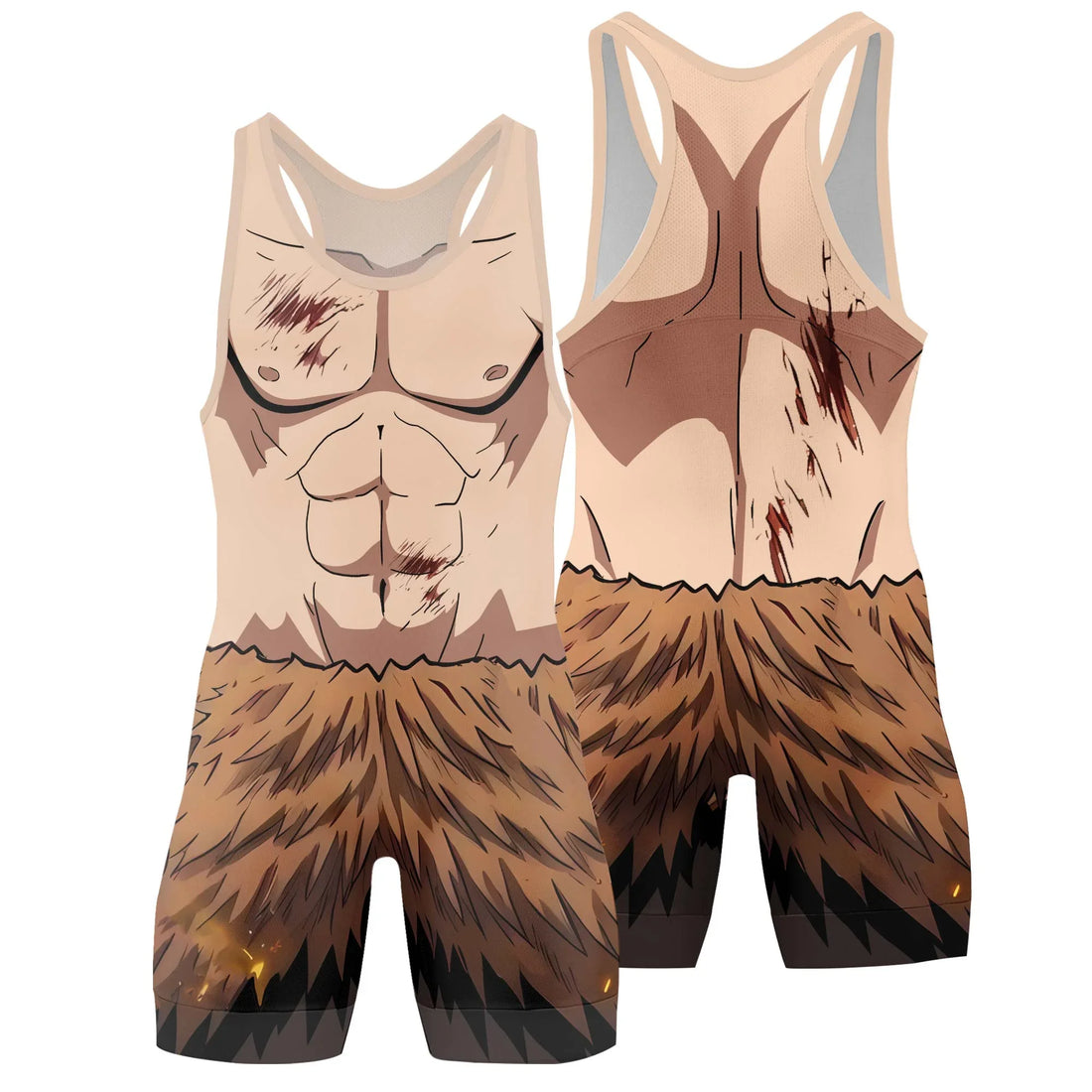 Demon Slayer Inosuke Wrestling Singlet