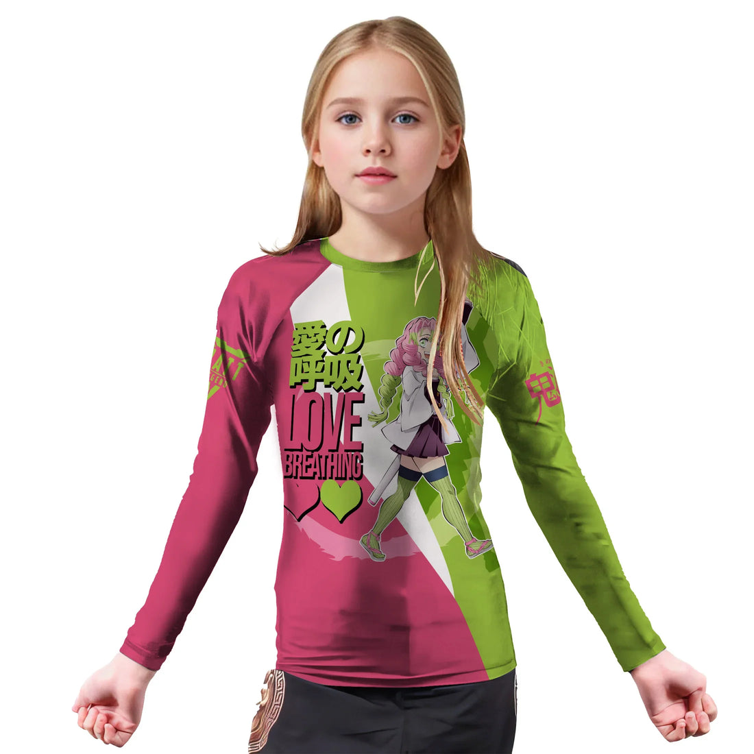 Demon Slayer Kanroji Mitsuri Kids Rash Guard