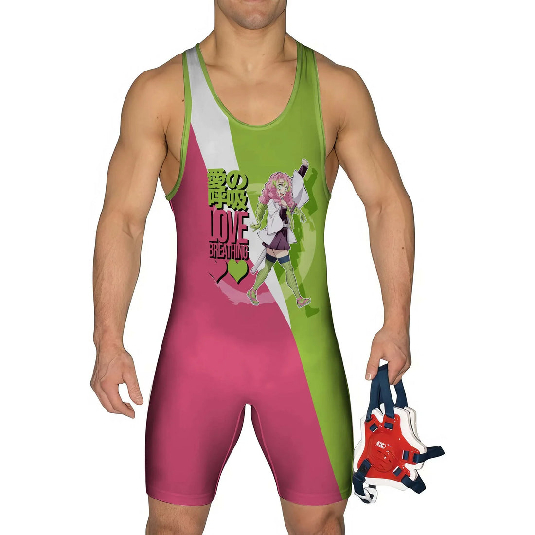Demon Slayer Kanroji Mitsuri Wrestling Singlet