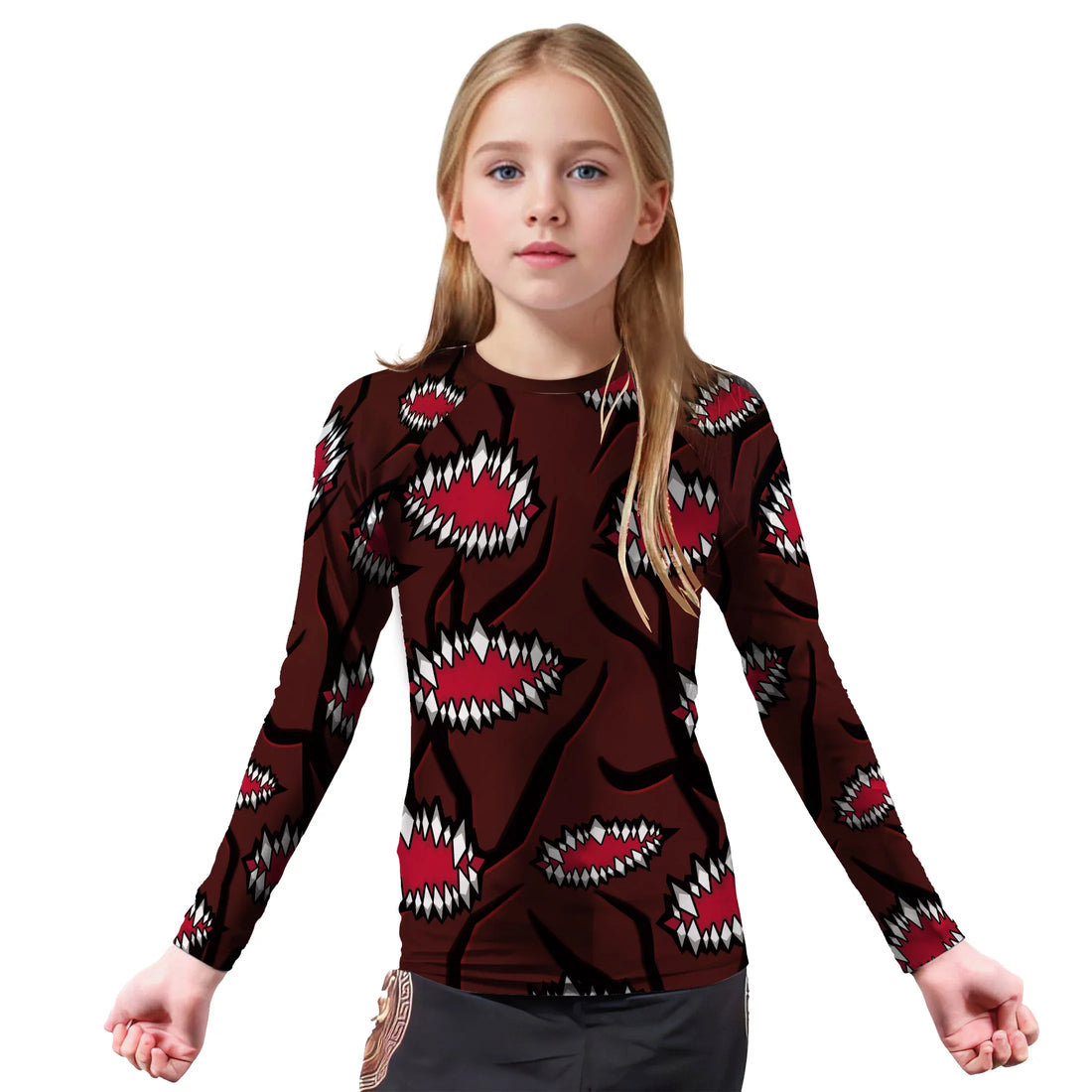 Demon Slayer Kibutsuji Muzan Kids Rash Guard