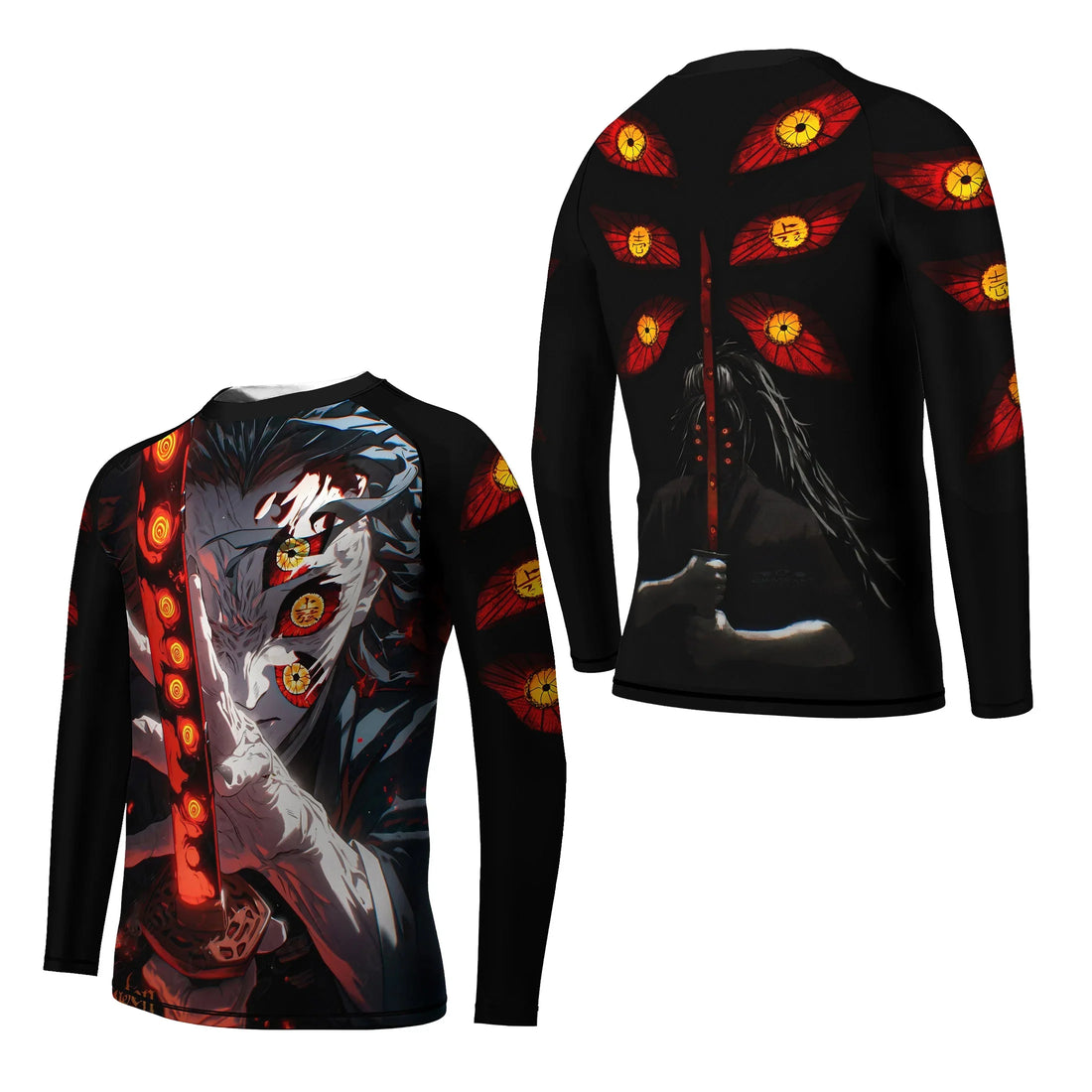 Demon Slayer Kokushibo Fallen Hashira Kids Rash Guard
