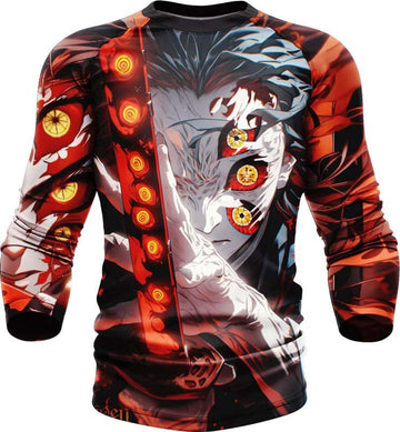 Demon Slayer Kokushibo Moon Breathing Long Sleeve Rash Guard