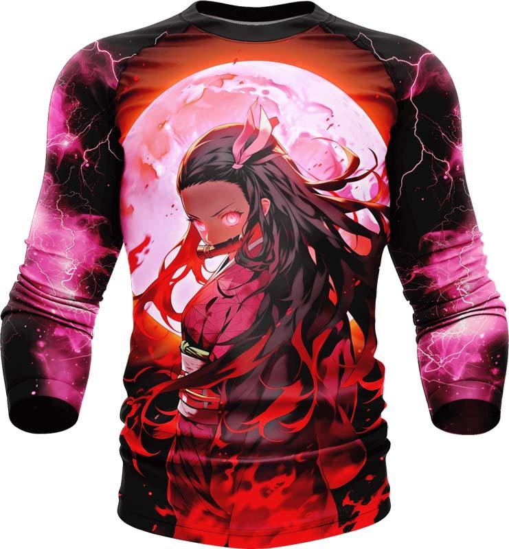 Demon Slayer Nezuko Blood Demon Art Long Sleeve Rash Guard