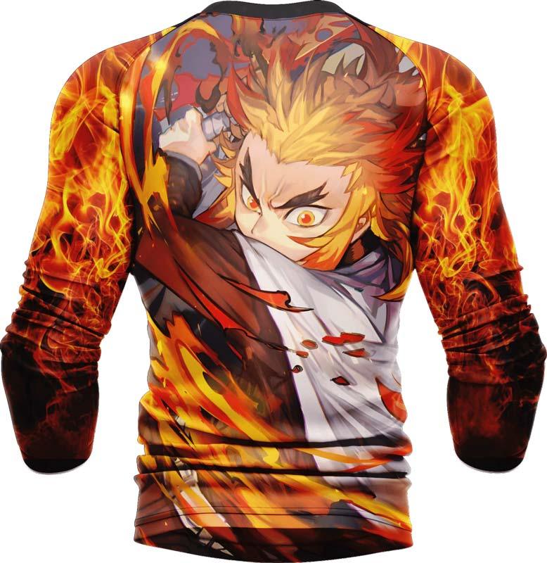 Demon Slayer Rengoku Kyoujurou Long Sleeve Rash Guard