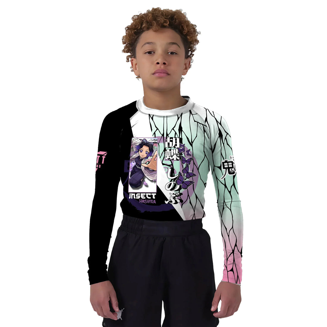 Demon Slayer Shinobu Kocho Kids Rash Guard