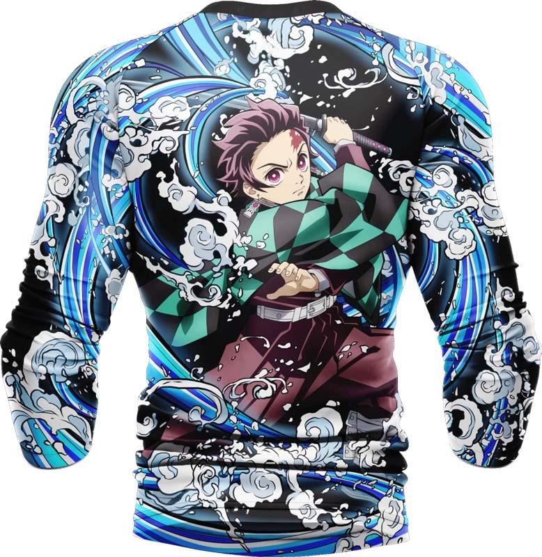 Demon Slayer Tanjiro Water Breathing Long Sleeve Rash Guard