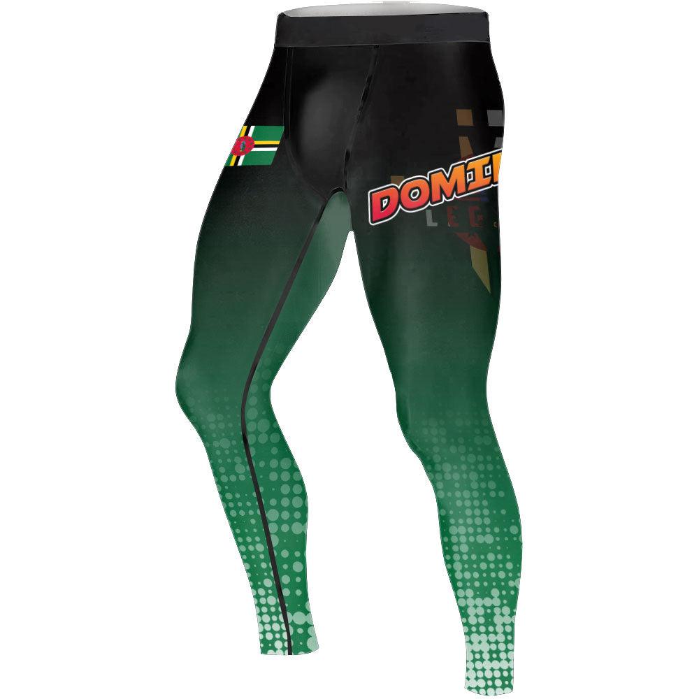 Dominica Halftone Men's Compression Leggings