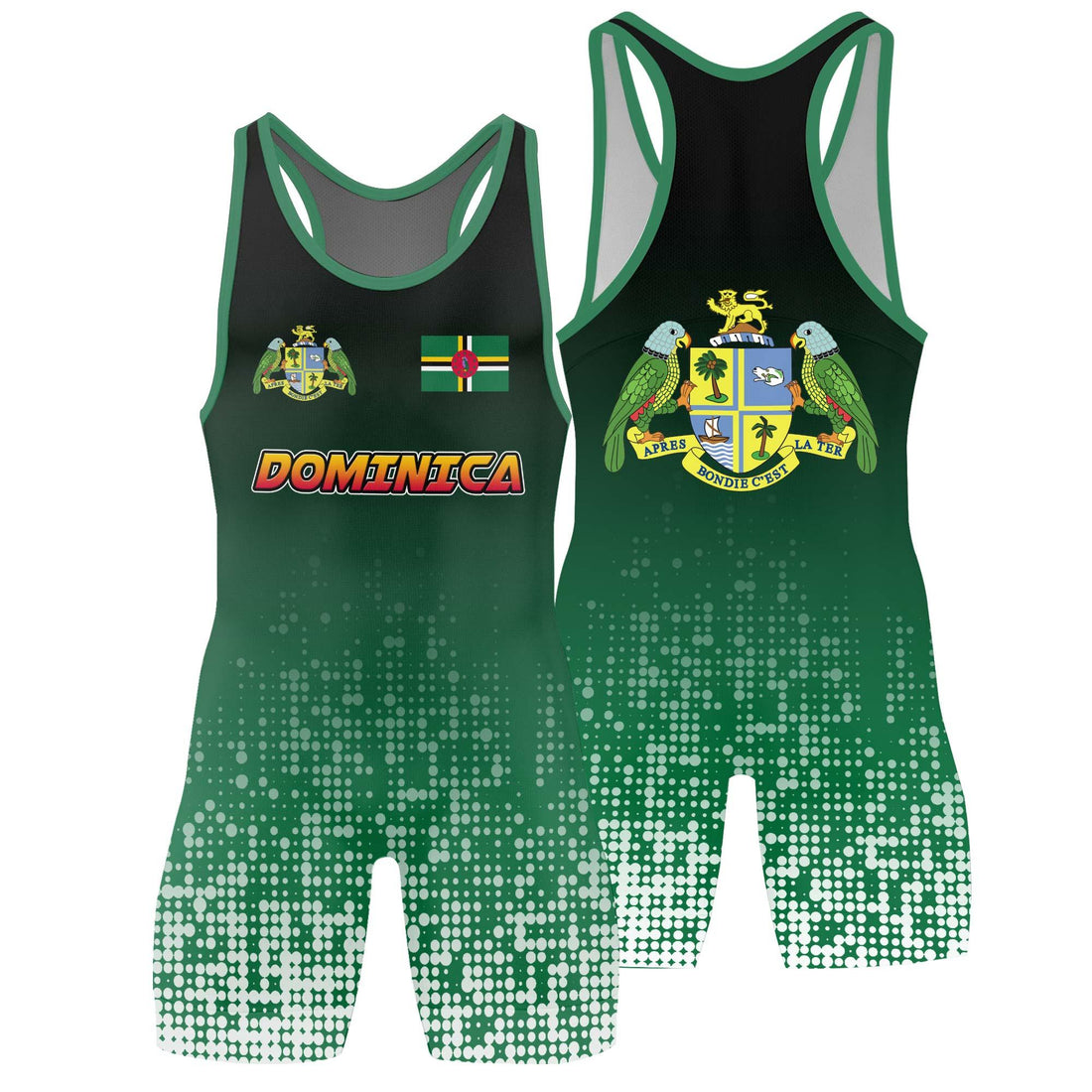 Dominica Halftone Wrestling Singlet