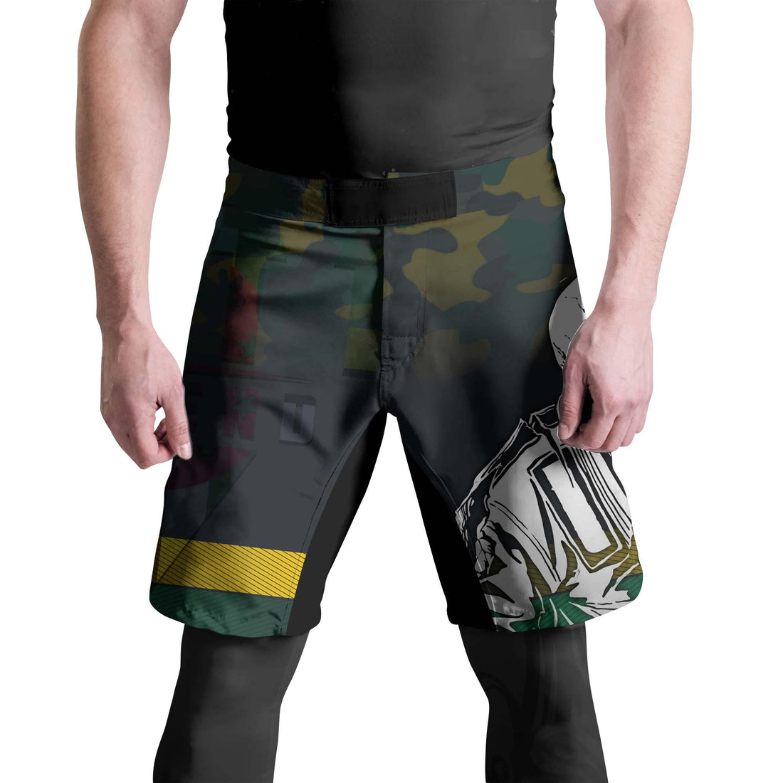 Dominica Skull Fighter Fight Shorts