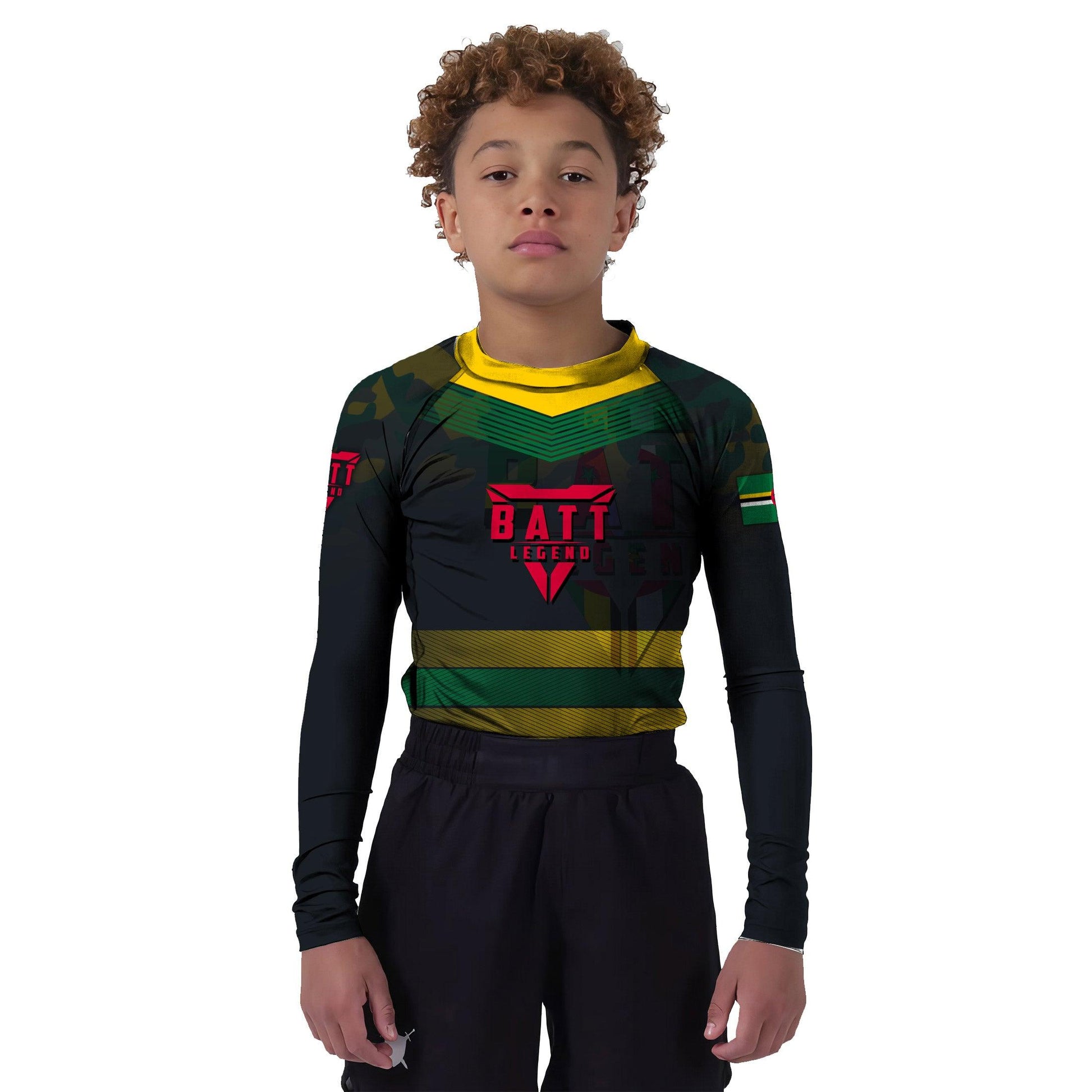 Dominica Skull Fighter Kids Rash Guard