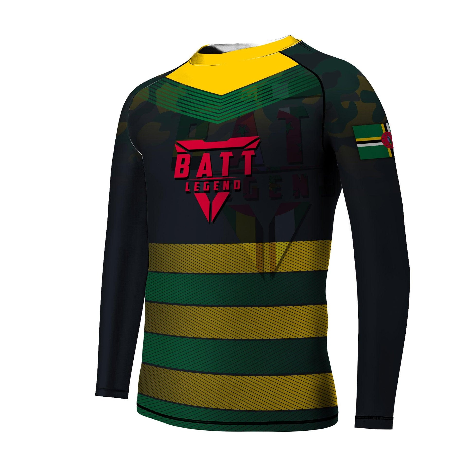 Dominica Skull Fighter Kids Rash Guard