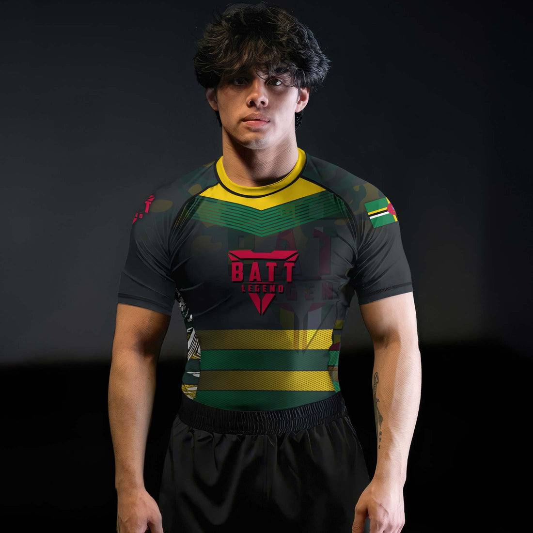 Dominica Skull Fighter Rash Guard