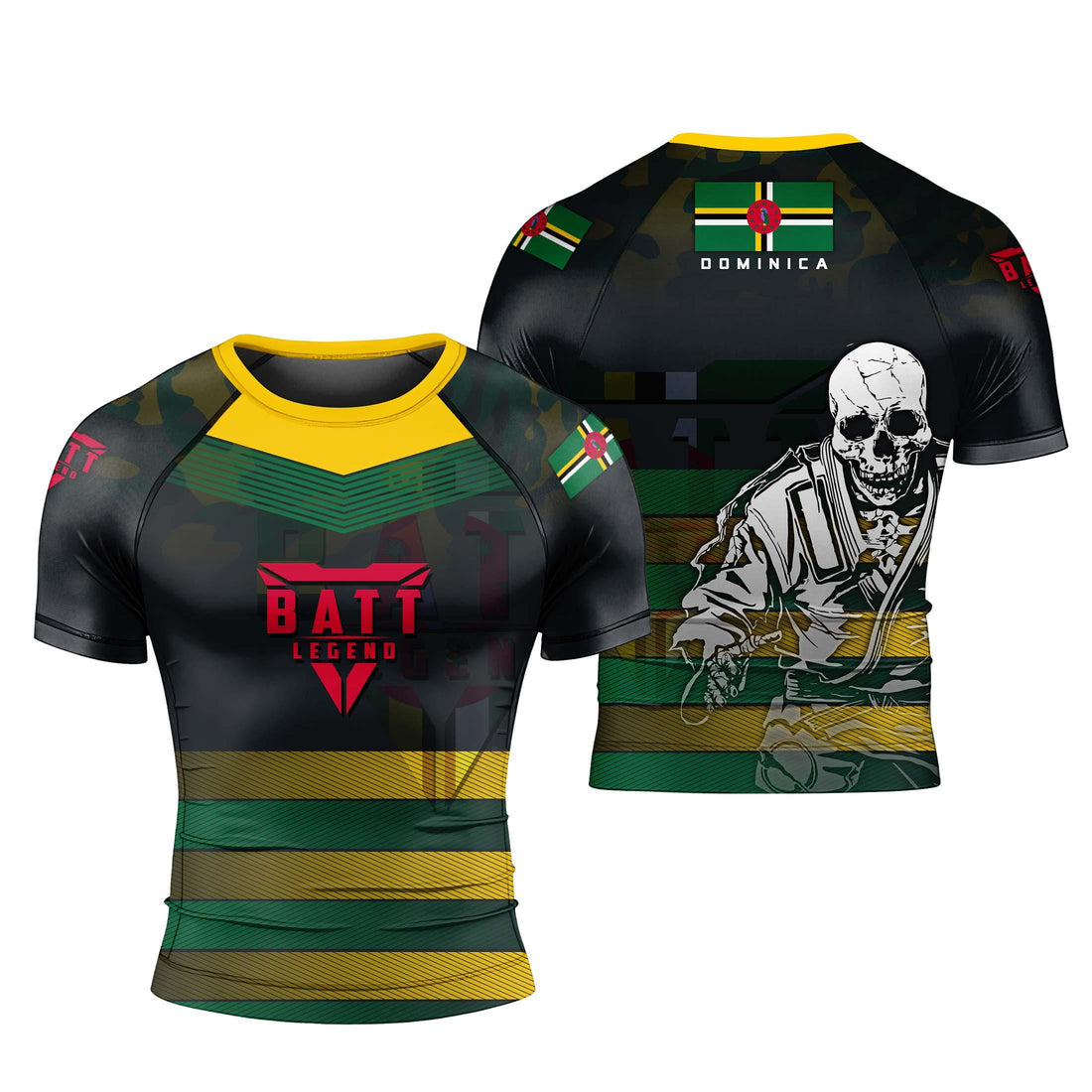 Dominica Skull Fighter Rash Guard