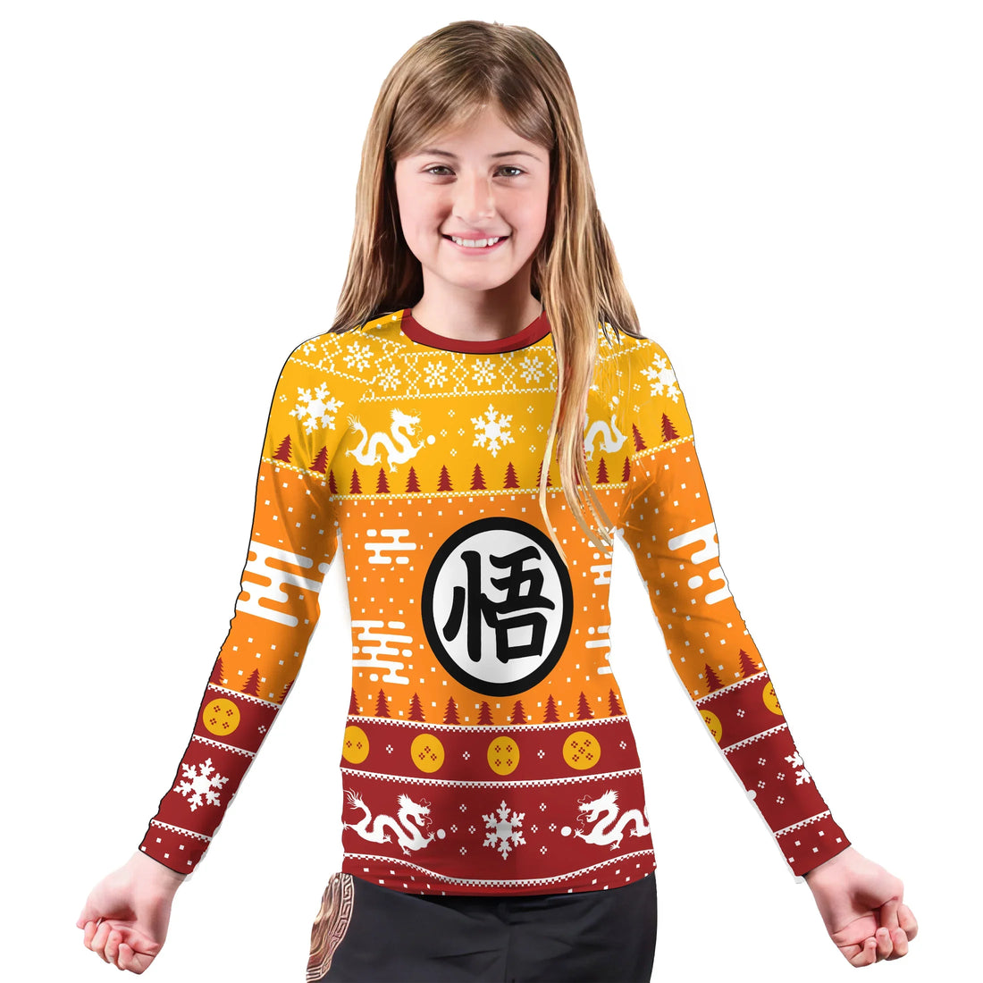 Dragonball Christmas Kids Rash Guard