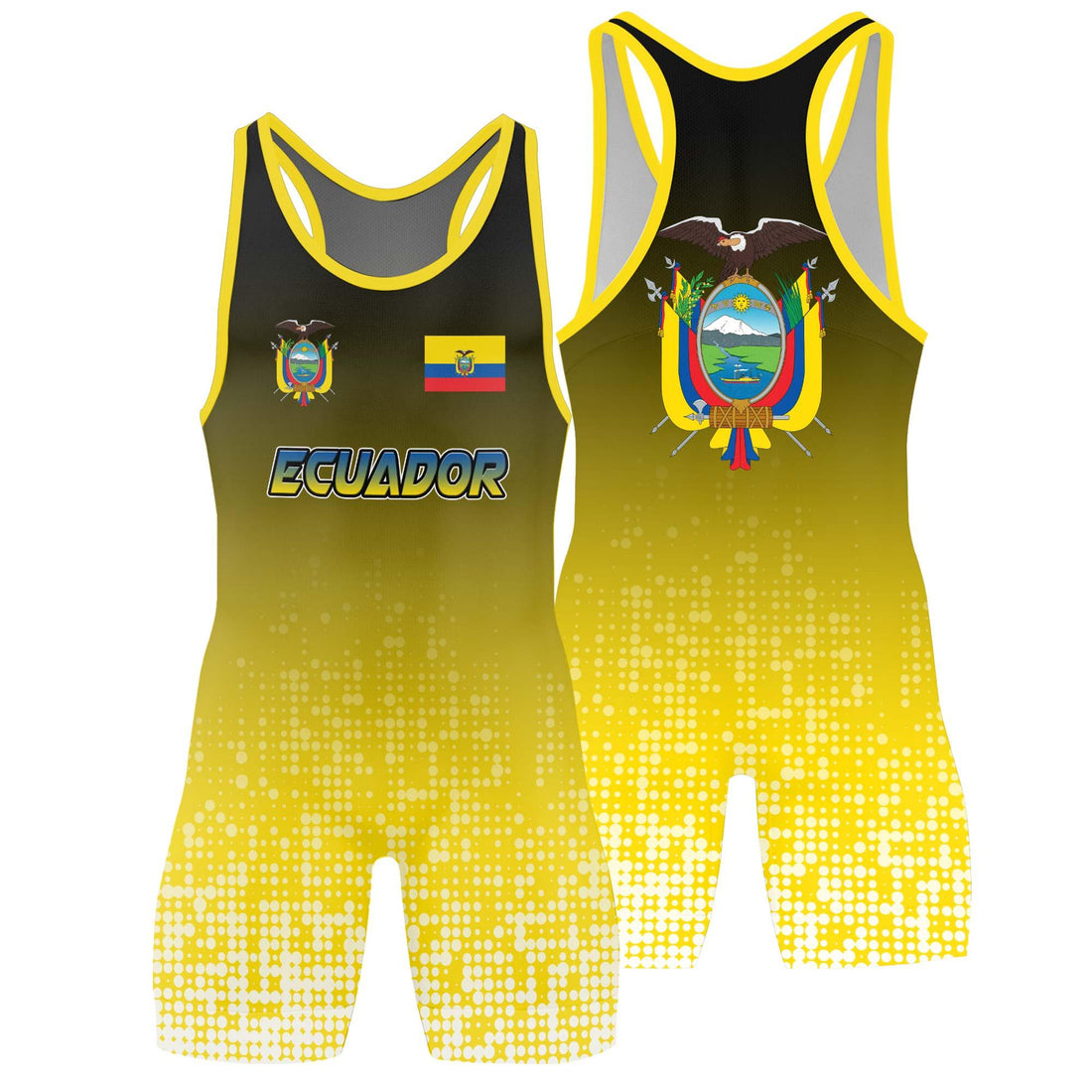 Ecuador Halftone Wrestling Singlet