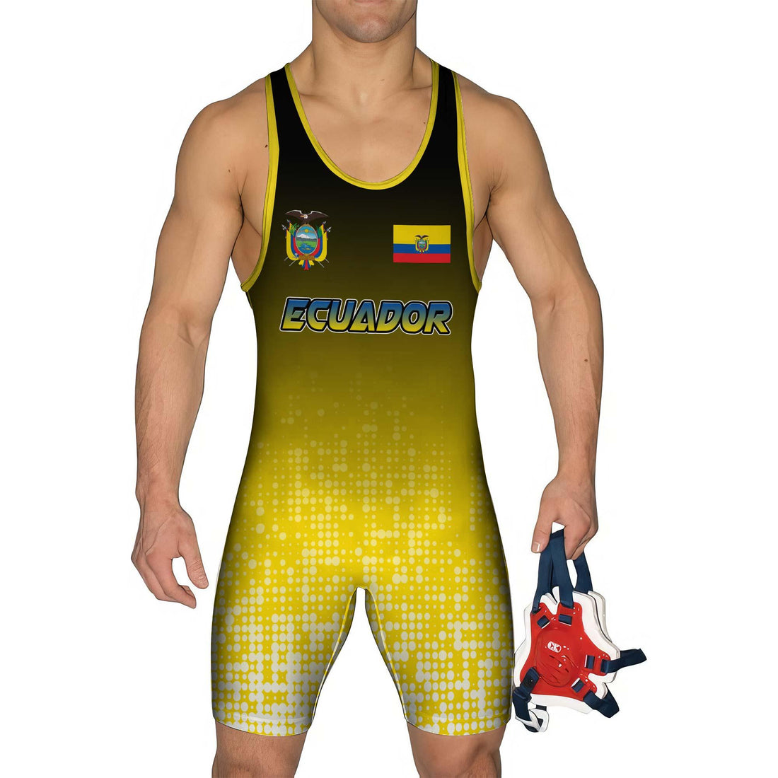 Ecuador Halftone Wrestling Singlet
