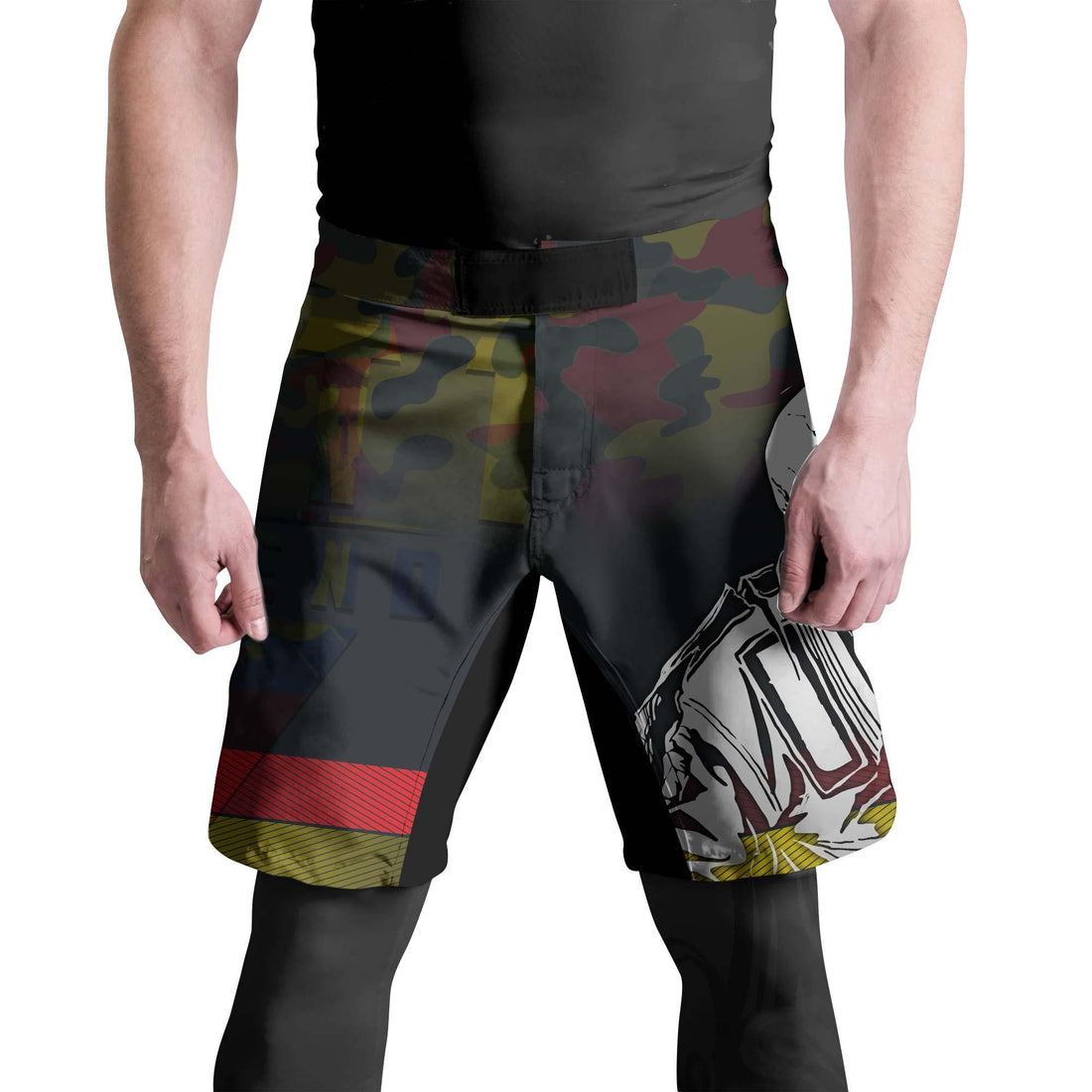 Ecuador Skull Fighter Fight Shorts