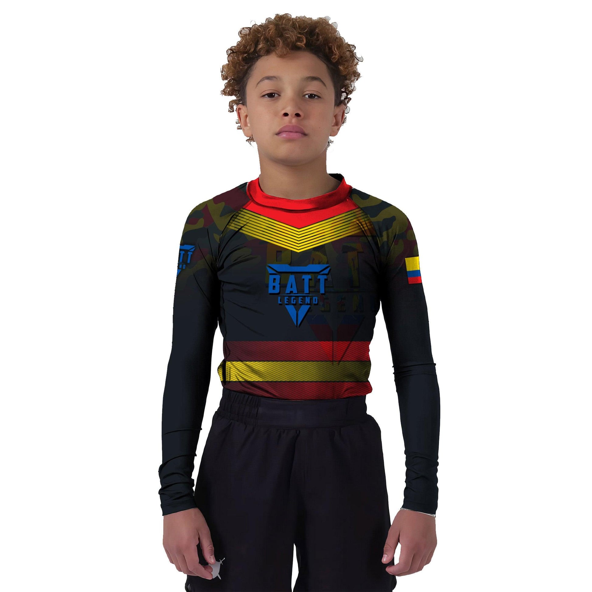 Ecuador Skull Fighter Kids Rash Guard
