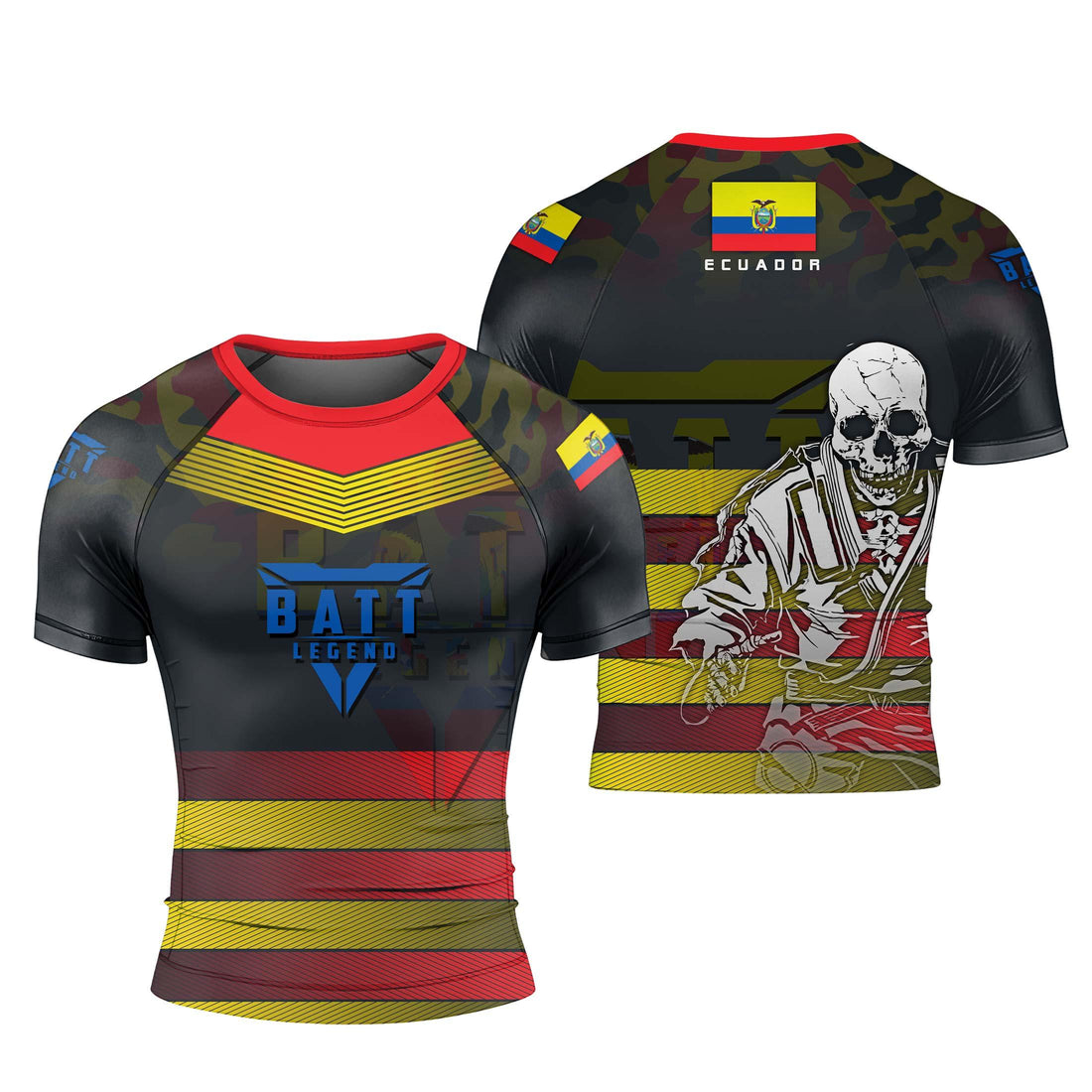 Ecuador Skull Fighter Rash Guard