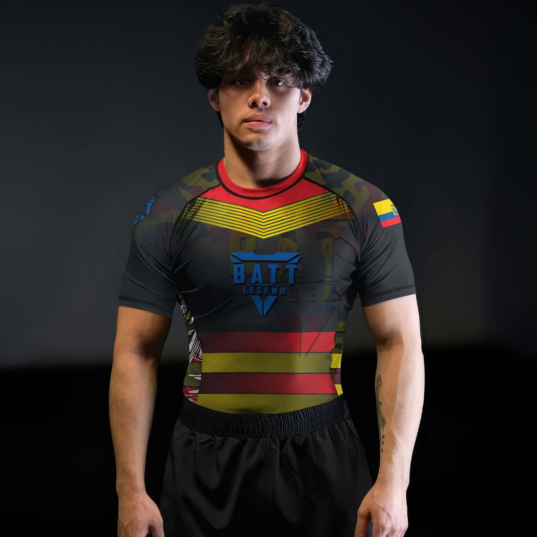 Ecuador Skull Fighter Rash Guard