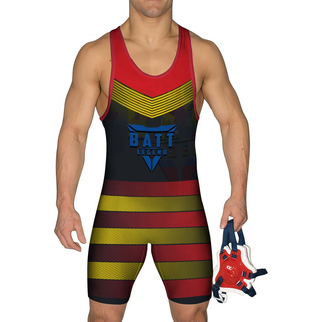 Ecuador Skull Fighter Wrestling Singlet
