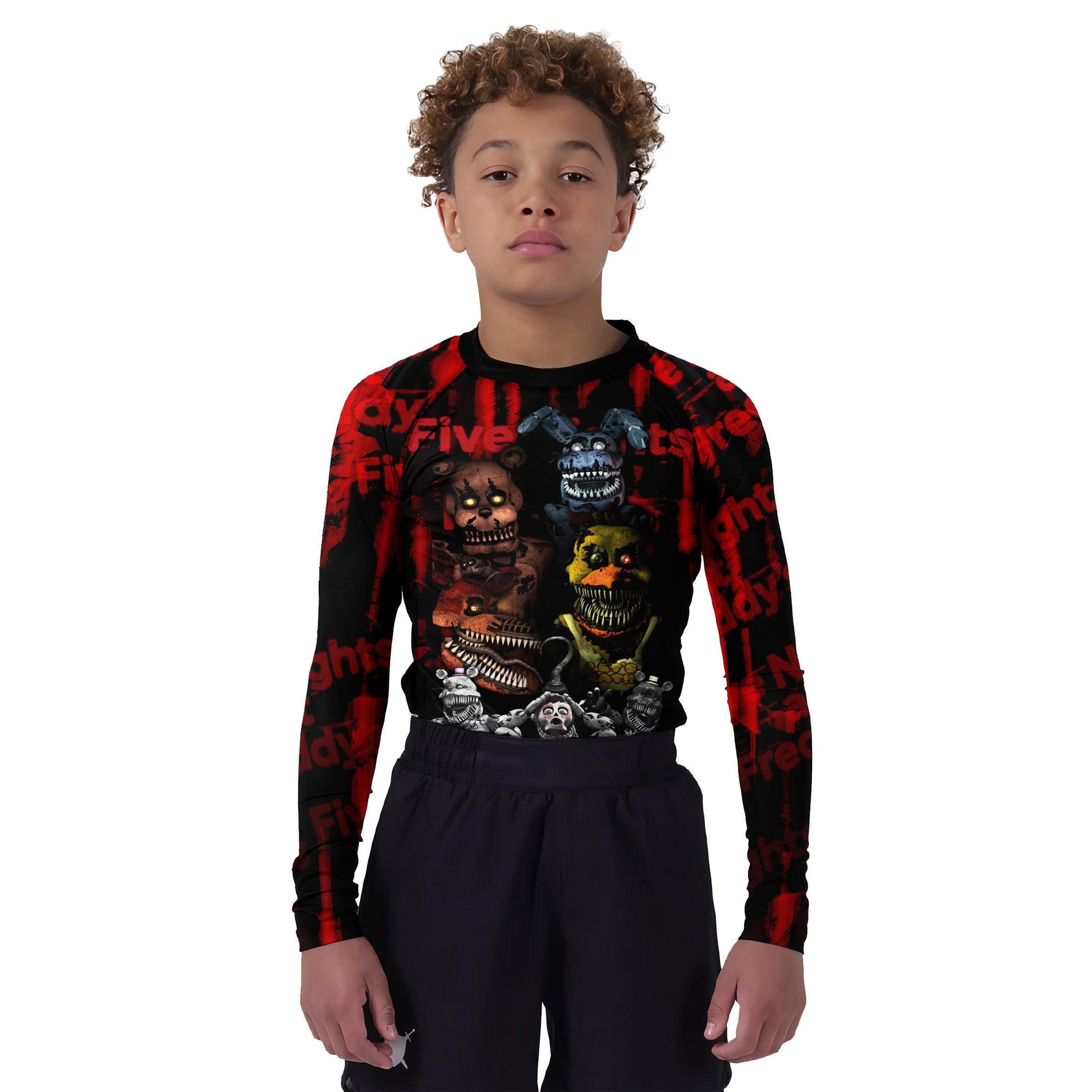 Five Nights at Freddy's Terror Crew Kids Rash Guard