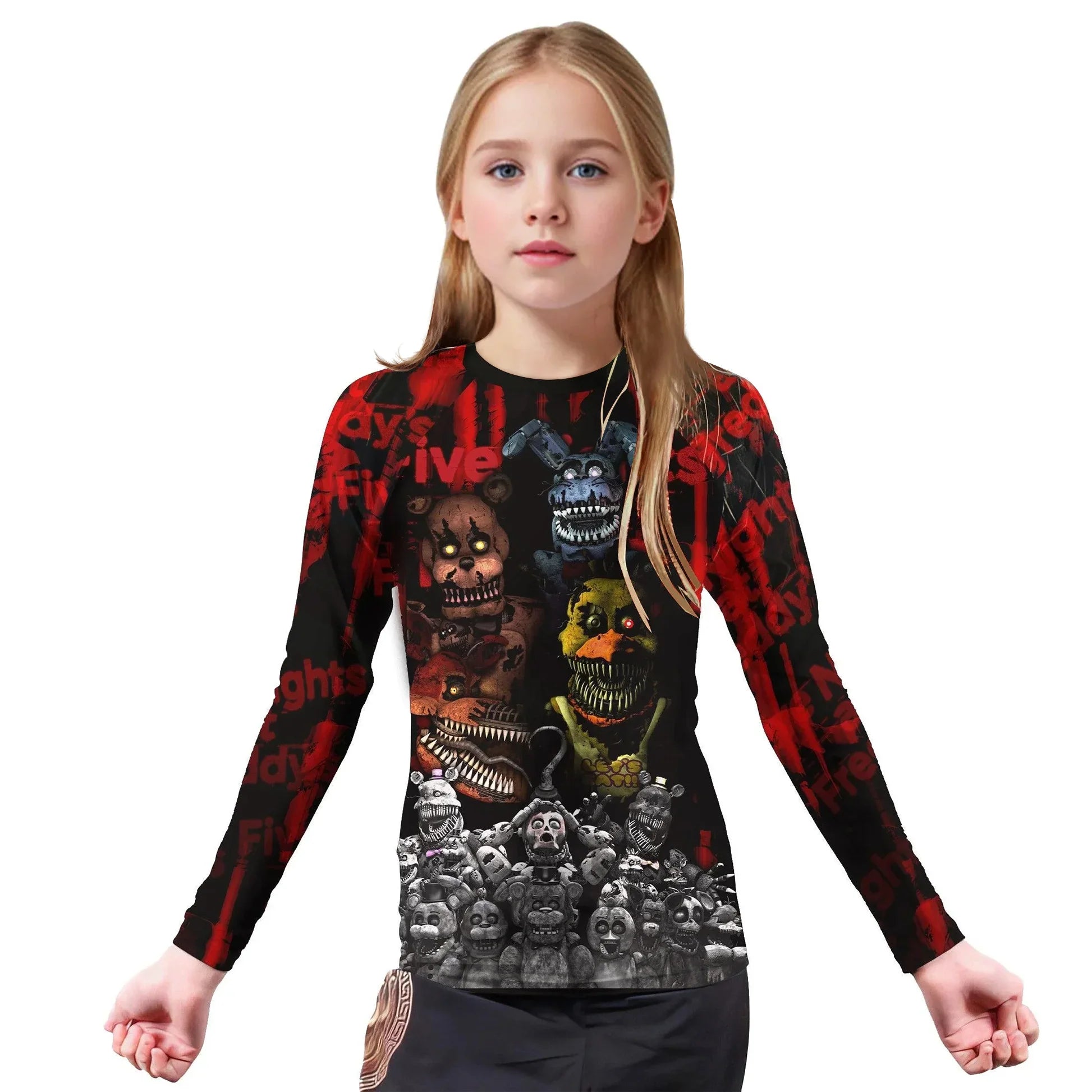 Five Nights at Freddy's Terror Crew Kids Rash Guard