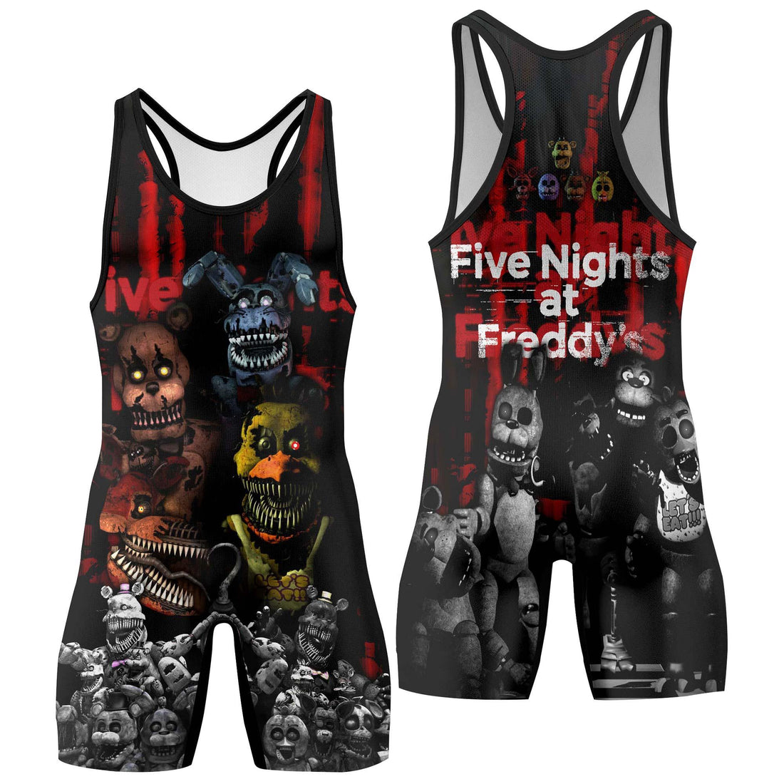 Five Nights at Freddy's Terror Crew Wrestling Singlet