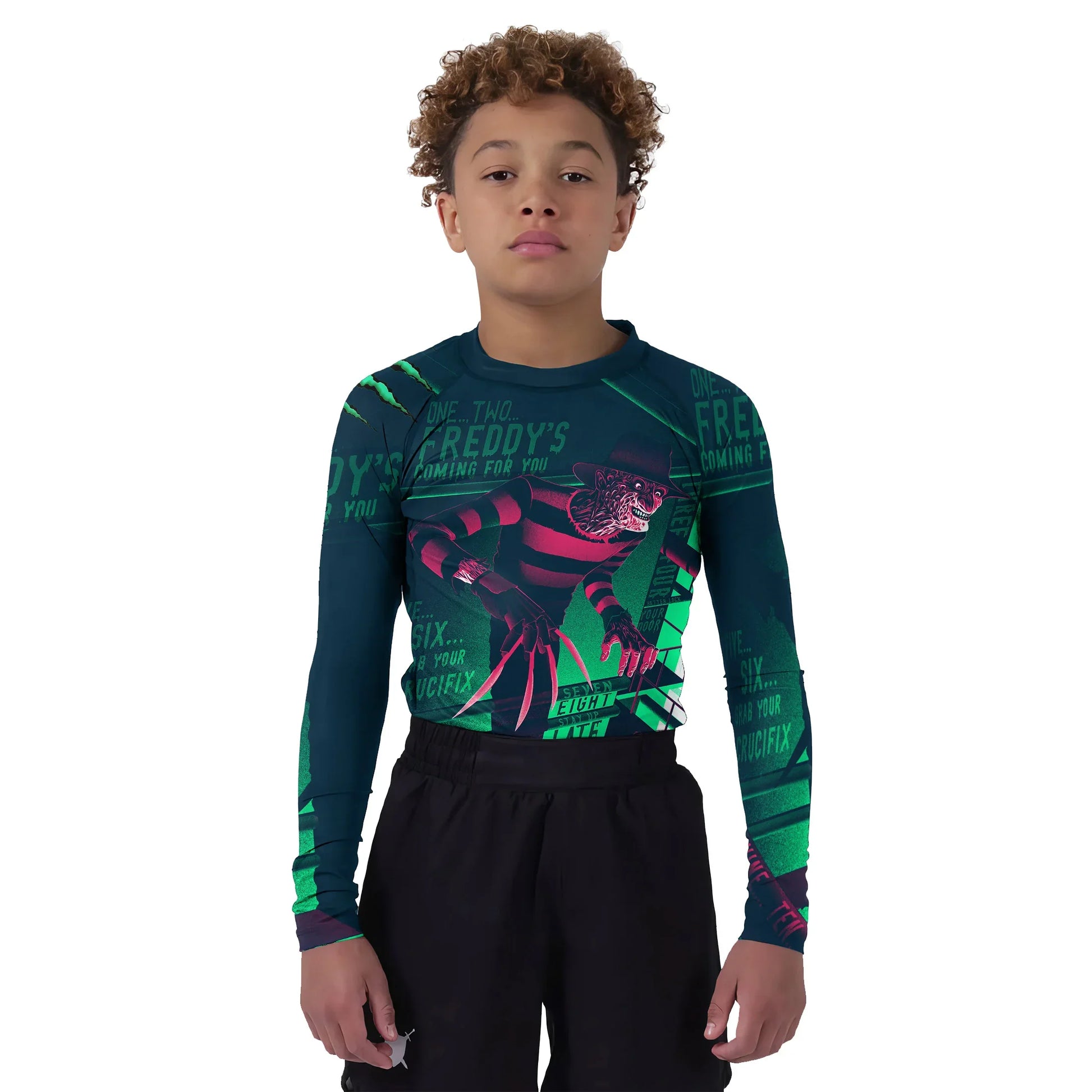 Freddy Krueger Coming Kids Rash Guard