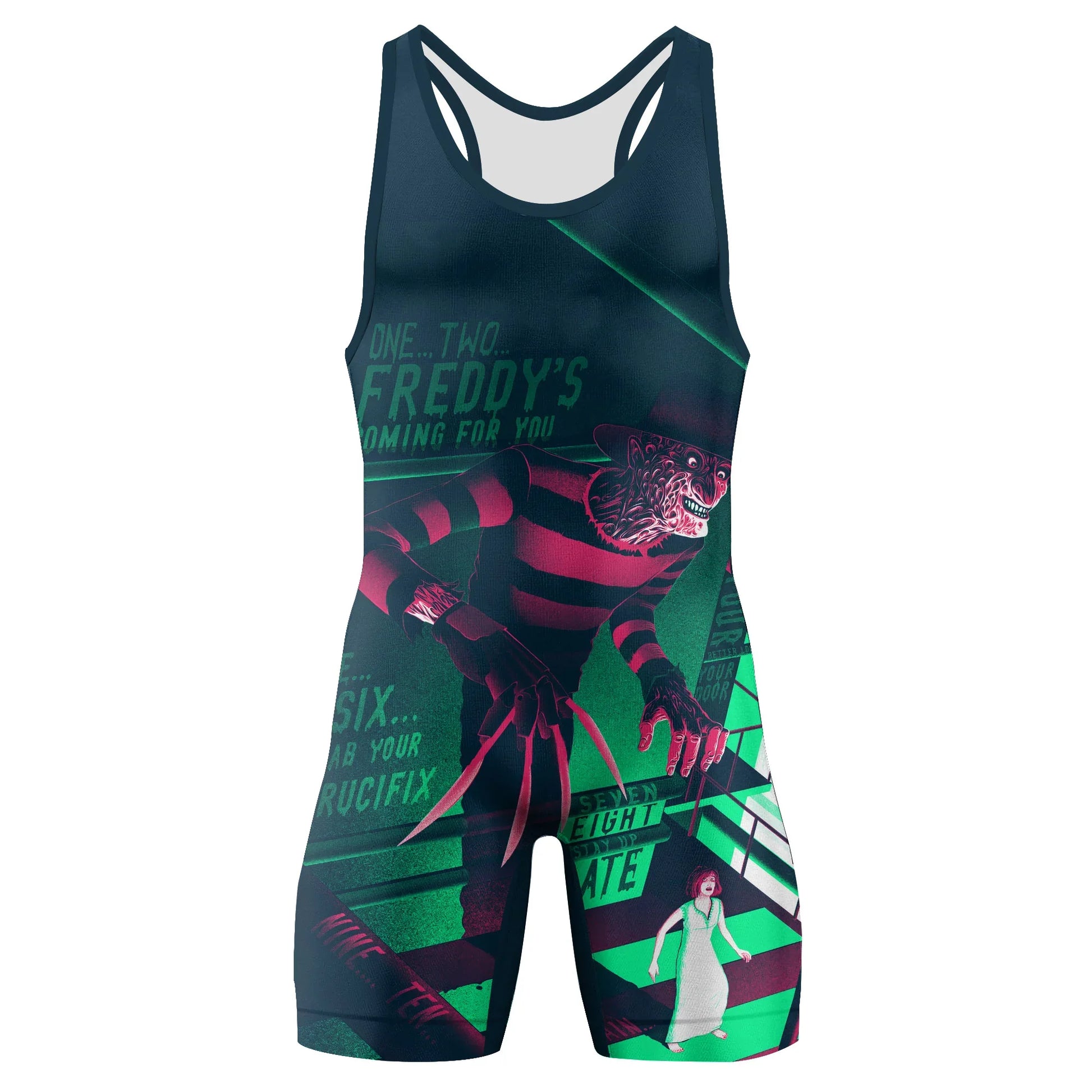 Freddy Krueger Coming Wrestling Singlet