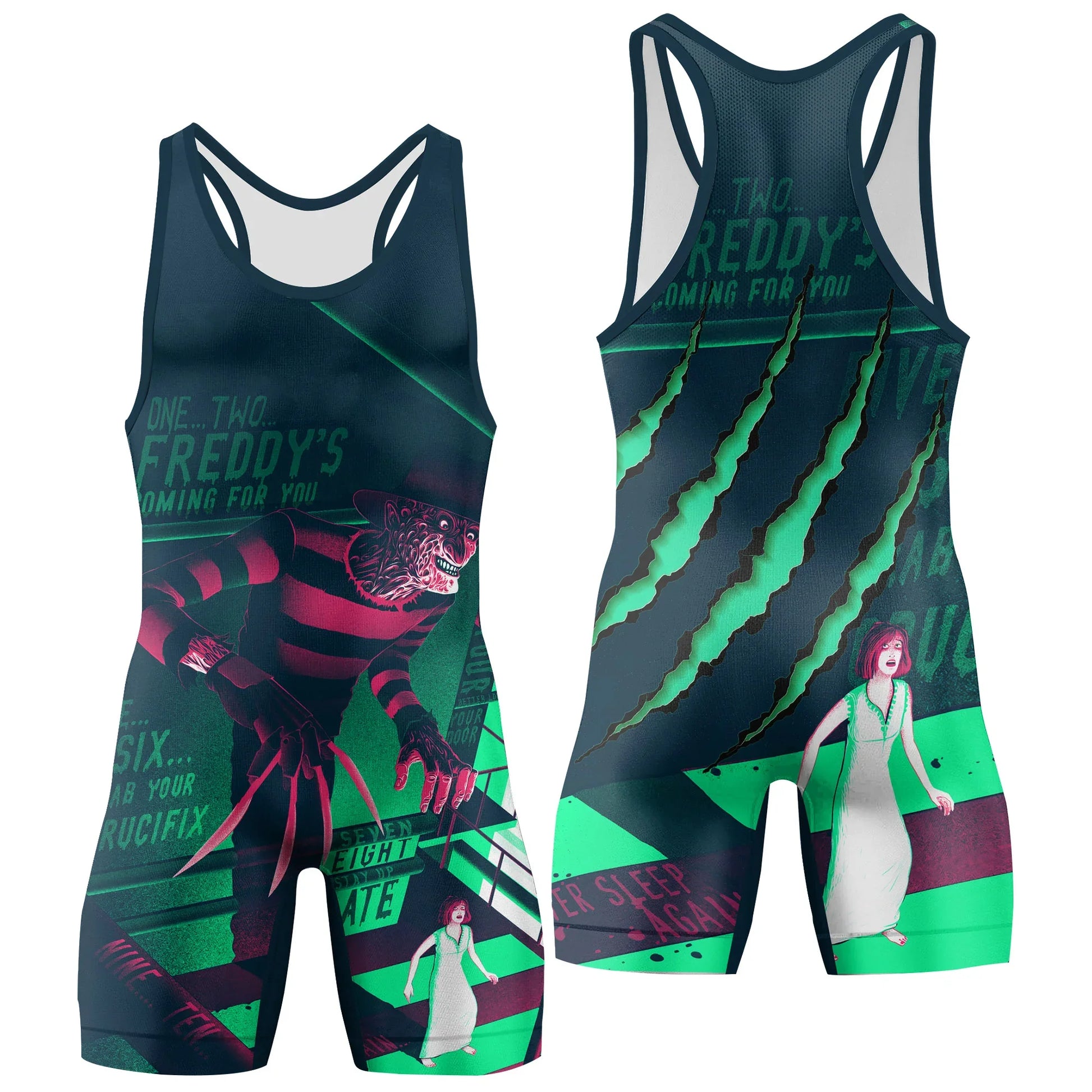 Freddy Krueger Coming Wrestling Singlet