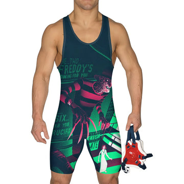 Freddy Krueger Coming Wrestling Singlet