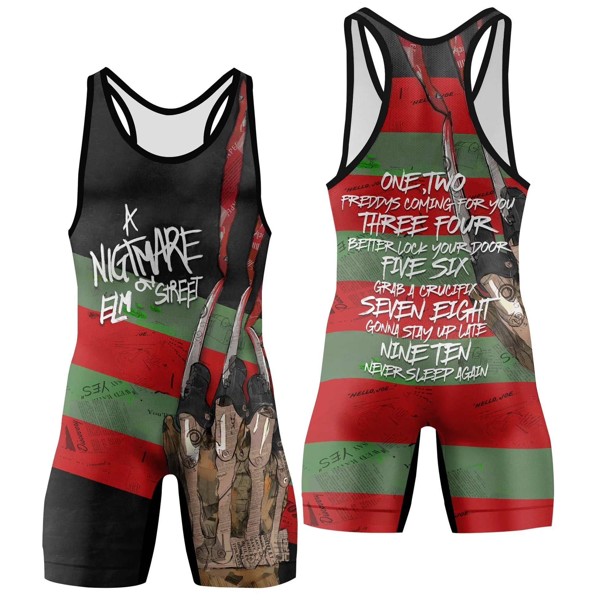Freddy Krueger Wrestling Singlet