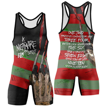 Freddy Krueger Wrestling Singlet