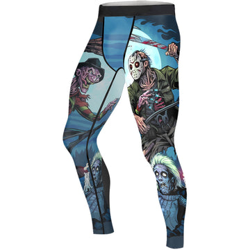 Freddy vs Jason Men's Compression Leggings